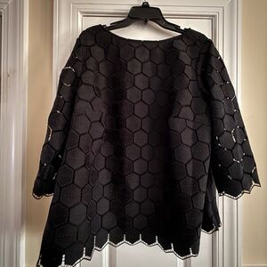 LN Talbots RSVP black dressy top. Size 2X